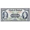 Image 1 : THE BANK OF MONTREAL. $10.00. Jan. 2, 1931. CH-505-58-04. No. 226822/C. BCS graded Almost UNC-58. De