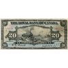 Image 1 : THE ROYAL BANK OF CANADA. $20.00. Jan. 2, 1913. CH-630-12-12. Neill-Holt. No. 406659/A. BCS graded G