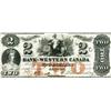 Image 1 : THE WESTERN BANK OF CANADA. $2.00. 1859 Issue. CH-795-10-08. No. 81/B. PMG graded AU-53.