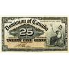 Image 2 : DOMINION OF CANADA.  25 CENTS. March 1, 1870. DC-1c. PMG graded Very Fine-25; 25 CENTS. Jan. 2, 1900