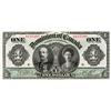 Image 1 : DOMINION OF CANADA.  $1.00. Jan. 3, 1911. DC-18d. No. 012529P. Black Line. PCGS graded Unc-64. PPQ. 