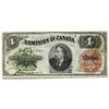 Image 1 : DOMINION OF CANADA.  $4.00. May 1, 1882. DC-10. No. 272245. PCGS graded Approx. FINE-15. Small edge 
