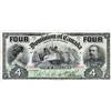 Image 1 : DOMINION OF CANADA.  $4.00. Jan. 2, 1902. DC-17b. ‘FOUR’s’ at top. No. 176107/A. PMG graded Very Fin