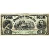 Image 1 : DOMINION OF CANADA.  $4.00. Jan. 2, 1902. DC-17b. ‘FOUR’s’ at top. No. 399054/D. PMG graded FINE-15.
