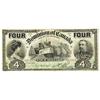 Image 1 : DOMINION OF CANADA.  $4.00. Jan. 2, 1902. DC-17b. ‘FOUR’s’ at top. No. 441412/B. PMG graded FINE-15.