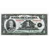 Image 2 : BANK OF CANADA.  $1.00. 1935 Issue. English Text. BC-1. Osborne. No. 9600100/B. Fine+; $10.00. 1935 