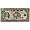 Image 1 : BANK OF CANADA. $20.00. 1935 Issue. English Text. Small Seal. Osborne. BC-9b. No. A243669/A. BCS gra