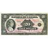 Image 1 : BANK OF CANADA.  $20.00. 1935 Issue. French Text. Osborne. BC-10. No. F011272/B. PMG graded FINE-15.