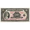 Image 1 : BANK OF CANADA.  $20.00. 1935 Issue. French Text. Osborne. BC-10. No. F018422. PMG graded Very Good-