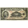 Image 1 : BANK OF CANADA.  $50.00. 1935 Issue. English Text. Osborne. BC-13. No. A01404/D. PMG graded FINE-15.