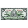 Image 1 : BANK OF CANADA.  $1.00. 1937 Issue. BC-21a. No. D/A7721984. BCS graded AU-55.