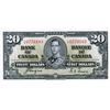 Image 1 : BANK OF CANADA.  $20.00. 1937 Issue. BC-25c. Coyne-Towers. No. L/E779183. BCS graded Unc-62. Designa