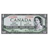 Image 1 : BANK OF CANADA.  $1.00. 1954 Issue. BC-29a. ‘Devil’s Face’. Coyne-Towers. No. H/A7173904. PMG graded