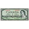 Image 1 : BANK OF CANADA.  $1.00. 1954 Issue. BC-29a. ‘Devil’s Face’. Coyne-Towers. No. D/A5545488. PMG graded