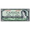 Image 1 : BANK OF CANADA.  $1.00. 1954 Issue. BC-29b. ‘Devil’s Face’. Beattie-Towers. No. M/A4142909. PMG grad