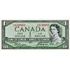 Image 1 : BANK OF CANADA.  $1.00. 1954 Issue. BC-29b. ‘Devil’s Face’. Beattie-Towers. No. J/A3138002. PMG grad