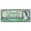 Image 1 : BANK OF CANADA.  $1.00. 1954 Issue. BC-37b-i. ‘Modified’. No. H/M9176710. BCS graded Choice Unc-63. 