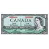 Image 1 : BANK OF CANADA.  $1.00. 1954 Issue. BC-37c. ‘Modified’. Bouey-Rasminsky. No. 9000000. A Million numb