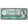 Image 1 : BANK OF CANADA.  $1.00. 1954 Issue. BC-37cA. Modified.  No. *H/F0773851. CCCS graded Extra Fine-40. 