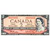 Image 1 : BANK OF CANADA.  $2.00. 1954 Issue. BC-38bA. Modified. No. *R/R0270855. Beattie-Rasminsky. Modified.