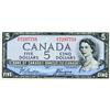 Image 1 : BANK OF CANADA.  $5.00. 1954 Issue. BC-31b. ‘Devil’s Face’. Beattie-Coyne. No. D/C7297759. PMG grade