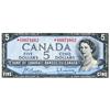 Image 1 : BANK OF CANADA.  $5.00. 1954 Issue. BC-39bA. Modified. Beattie-Rasminsky. No. *I/X0071662. AU.