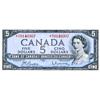 Image 1 : BANK OF CANADA.  $5.00. 1954 Issue. BC-39bA. Modified. Beattie-Rasminsky. No. *N/X0140307. BCS grade