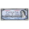 Image 1 : BANK OF CANADA.  $5.00. 1954 Issue. BC-39bA. Modified. Beattie-Rasminsky. No. *R/C0046879. BCS grade