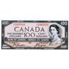 Image 1 : BANK OF CANADA.  $100.00. 1954 Issue. BC-35b. Beattie-Coyne. ‘Devil’s Face’. No. A/J1997618. PMG gra