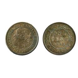 1859. Double-Punched, Narrow 9.  Variation.  Griffin 15a.  ICCS FINE-15.  Brown.