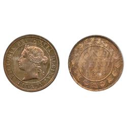 1876 (No H).  Both ICCS and PCGS graded SPECIMEN-64.  A Pattern.  40% remaining luster.
