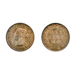 1882-H.  Obverse port. #2.  ICG graded Mint State-64.  40% red luster.