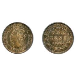 1887.  PCGS graded AU-55.  15% remaining luster.  FIVE Cents.  1891. Obv. port. #5.  PCGS graded AU-