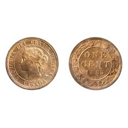 1888. Re-punched middle ‘8’.  ICCS Mint State-65. Red.  90% to full red luster.