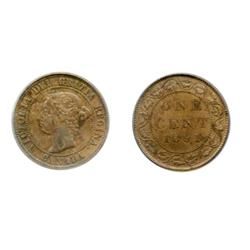 1891. Small Date. Small Leaves.  Obverse port. #3.  PCGS graded AU-55.  Brown.