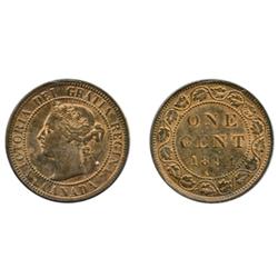 1894.  ICCS Mint State-63. Red-Brown.  40% remaining red luster.