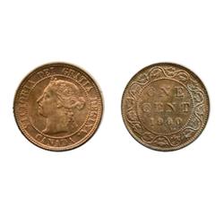 1900. Plain.  ICCS Mint State-64. Red-Brown.  60% red luster.