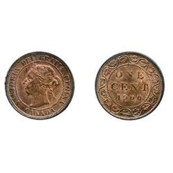 1900. Plain.  ICCS Mint State-63. Red.  75% red luster.