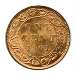 1901.  ICCS Mint State-64. Red.  90%+ blazing red luster.