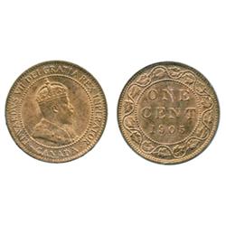 1905.  ICCS Mint State-65. Red.  80% red with luster.