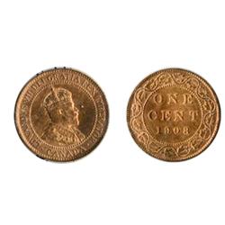 1908.  ICCS Mint State-64. Red.  75% red luster.