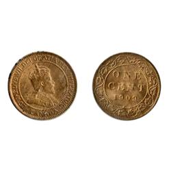 1909.  ICCS Mint State-64. Red.  90% red luster.