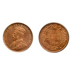 1914.  ICCS Mint State-65.  90% red luster.  A Gem large cent.