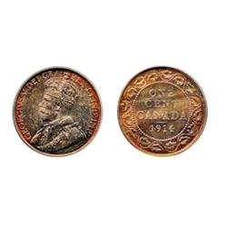 1914.  PCGS graded Mint State-65. Red-Brown.  20% remaining red luster over superb fields.