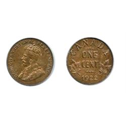 1922.  PCGS graded AU-58.  Lustrous Brown.