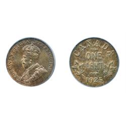 1925.  PCGS graded Mint State-64. Red-Brown.  30% Red.  Another mint state ‘key’ date small cent.