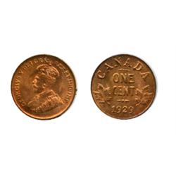 1929.  ICCS Mint State-65. Red.  Full red luster.  A Gem.  Tied ‘Finest’ graded.