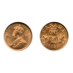 1936.  NGC graded Mint State-65. Red.  90% red luster.  Ex. Pittman collection.