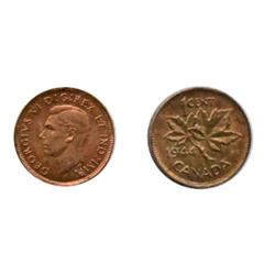 1944.  ICCS Mint State-64. Red.  60% red luster.