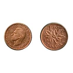 1944.  ICCS Mint State-64. Red.  60% red luster.